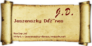 Jeszenszky Dénes névjegykártya